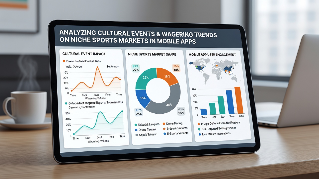 Data dashboard displaying wagering volume spikes on niche sports during cultural events