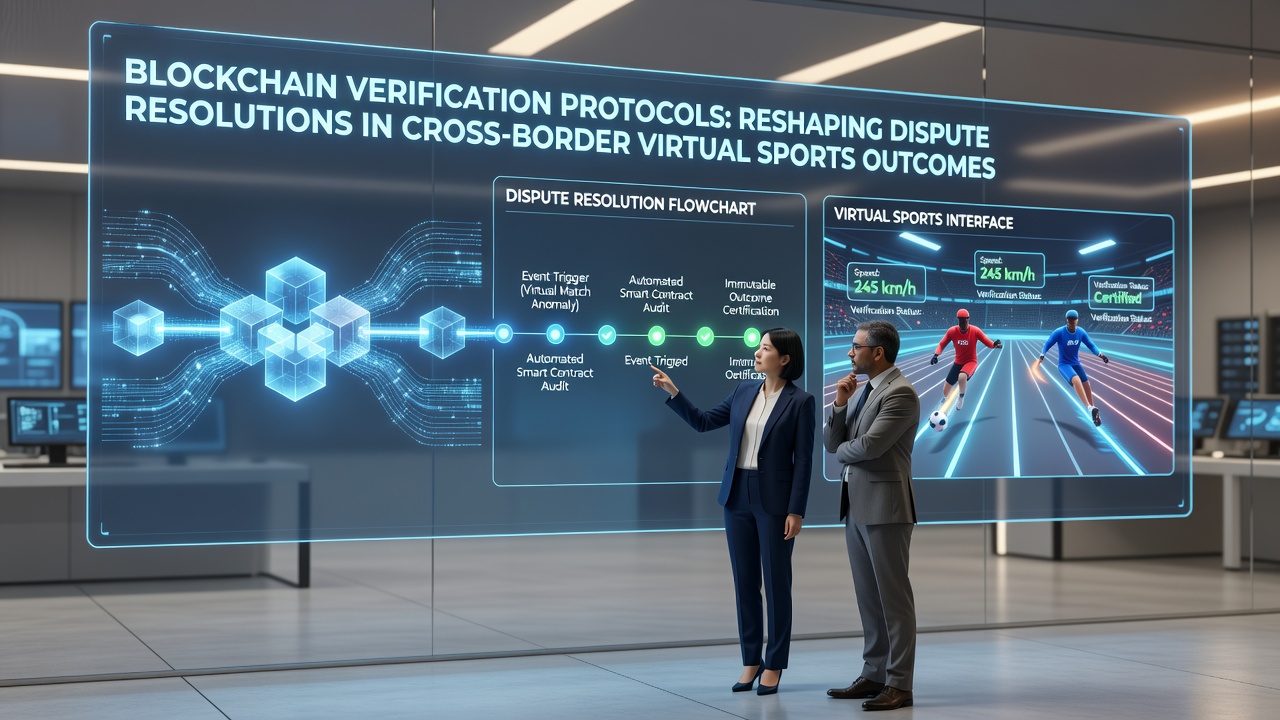 Smart contract execution resolving a disputed virtual sports outcome on a distributed ledger