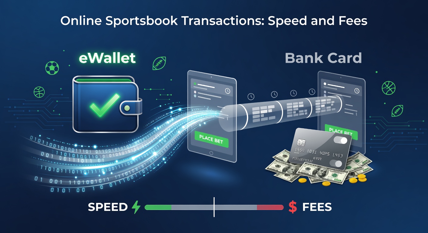Comparison chart showing transaction speeds for eWallets and bank cards in online sports betting