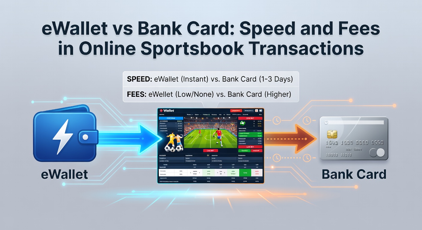 Infographic detailing fee comparisons between eWallets and bank cards for sportsbook withdrawals