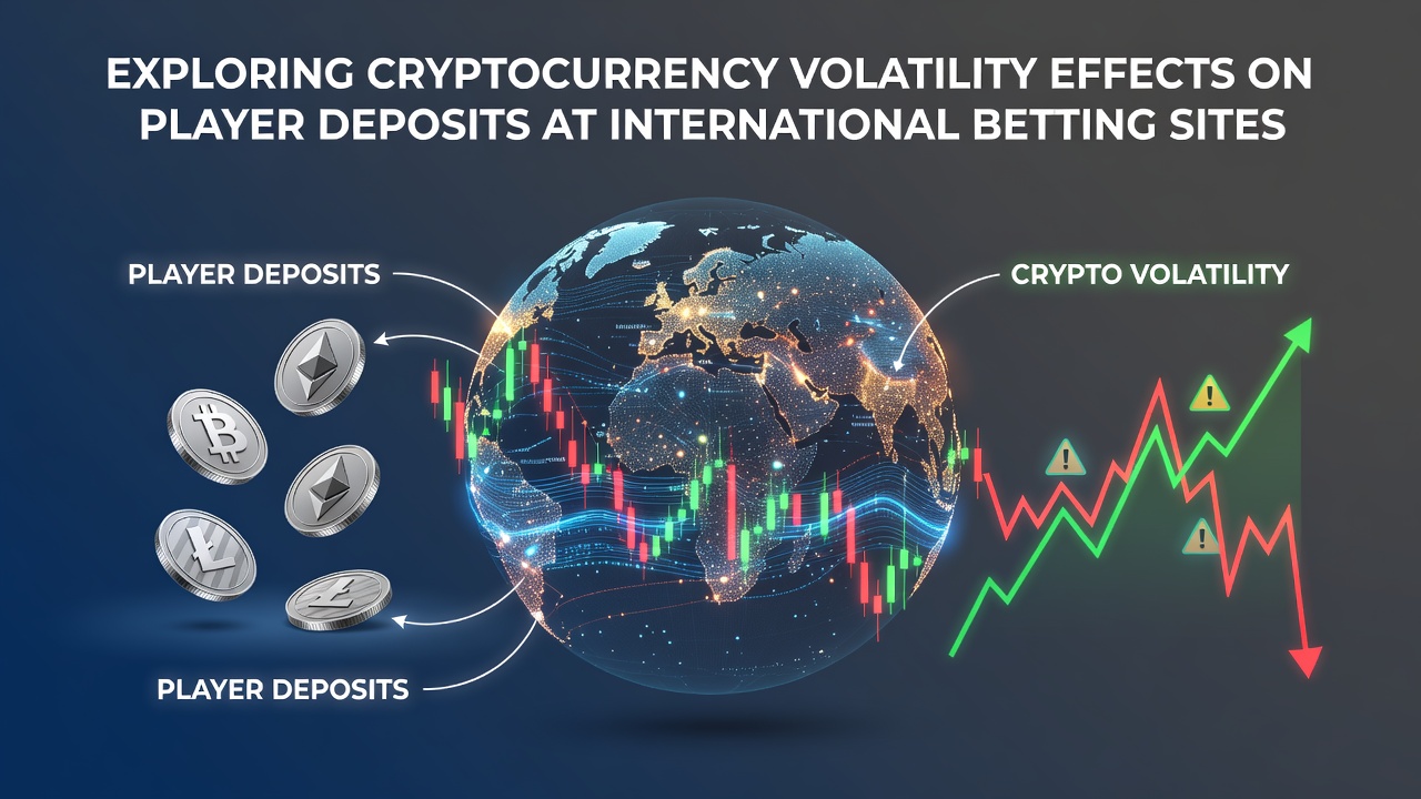 Cryptocurrency price fluctuation charts overlaid with betting deposit transaction data from global platforms