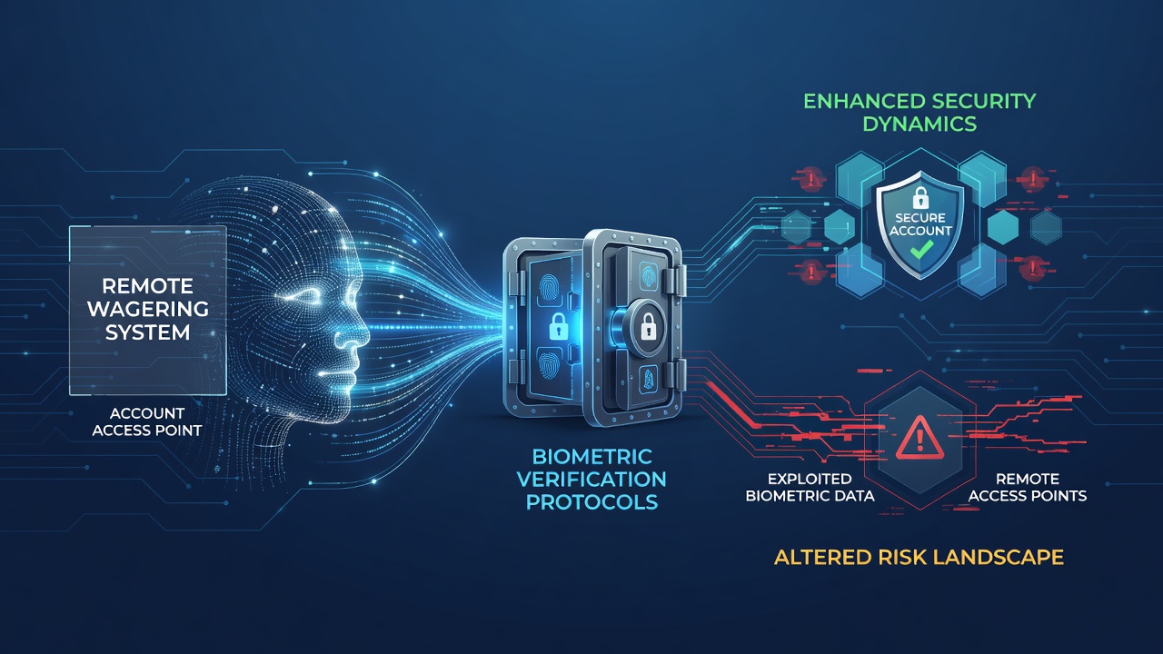 Biometric facial recognition scan integrated with a remote wagering platform login screen
